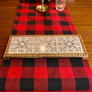 Vintage Hand-Carved Wood Mexican Plate Holder